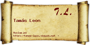 Tamás Leon névjegykártya
