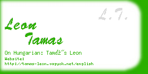 leon tamas business card